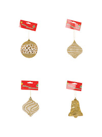 Celebrations  Christmas Ornament  Gold/White  Foam/Plastic  1 pk (Pack of 24)