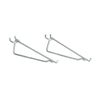 Crawford  Zinc Plated  Silver  Steel  8 in. Peg Hook Shelf Bracket  2 pk