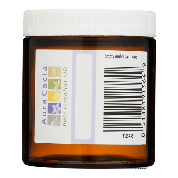 Aura Cacia - Botella - Vidrio - Ámbar - Boca ancha con etiqueta para escribir - 4 oz