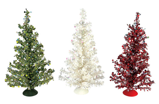 Celebrations 2 ft. Berry Tinsel Artificial Tree (Pack of 12)