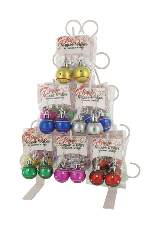 Winter Wishes Christmas Ornament Earrings Metal (Pack of 24)