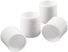 Softtouch Rubber Leg Tip White Round 5/8 in. W X 5/8 in. L 4 pk