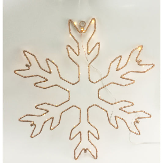 Gerson  Snowflake Sign  LED Christmas Decoration  Metal  1 each