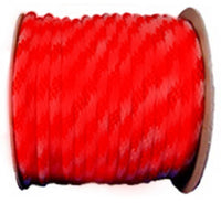 Polypropylene Rope, Solid Braid, Red, 5/8-In. x 200-Ft.