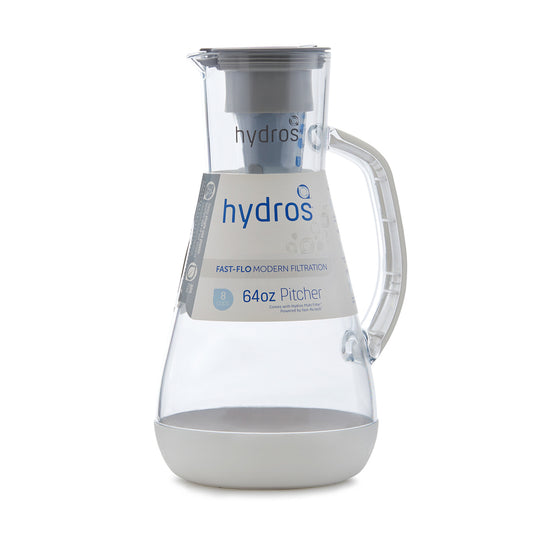 Hydros 64 oz. White Water Filtration Pitcher