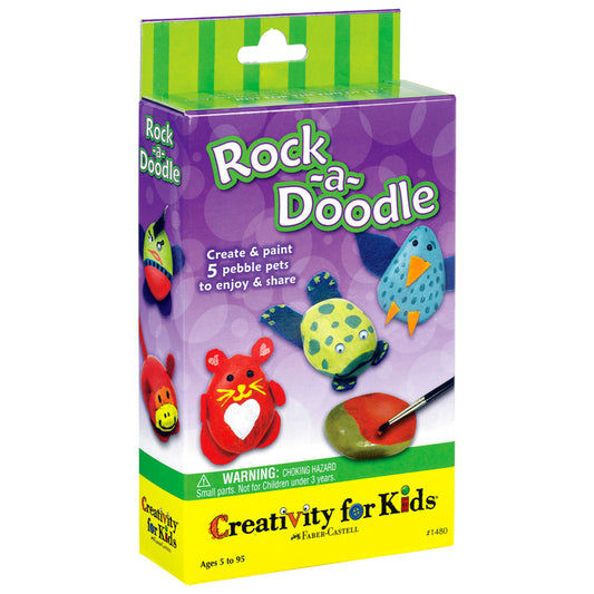 Faber-Castell Creativity for Kids Rock-a-Doodle Min Rock Painting Kit 1 pk
