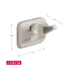 Franklin Brass Futura 1.9 in. H X 1.6 in. W X 2.2 in. L Satin Nickel Robe Hook