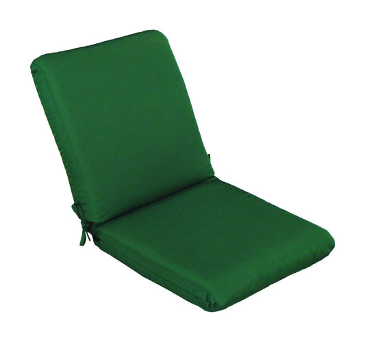 Casual Cushion  Green  Polyester  Seating Cushion  4 in. H x 22 in. W x 44 in. L