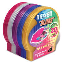 Maxwell NA CD & DVD Storage Cases 20 pk