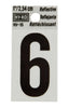 Hy-Ko 1 in. Reflective Black Vinyl Number 6 Self-Adhesive 1 pc. (Pack of 10)