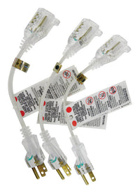 Projex 8 in. L White Adapter Cord 16/3