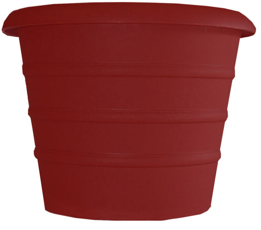 Akro Mils MSA12001F85 12" Red Marina Planter (Pack of 8)