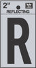 Hy-Ko 2 in. Reflective Black Vinyl Letter R Self-Adhesive 1 pc. (Pack of 10)
