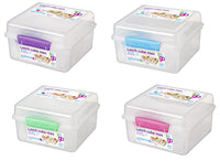 Sistema 21745 2 Liter Clear Lunch Cube Max Box To Go With Yogurt Pot