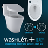 TOTO® Drake® Two-Piece Elongated 1.28 GPF Universal Height TORNADO FLUSH® Toilet with CEFIONTECT® and SoftClose® Seat, WASHLET®+ Ready, Cotton White - MS776124CEFG#01