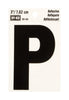 Hy-Ko 3 in. Reflective Black Vinyl Letter P Self-Adhesive 1 pc. (Pack of 10)