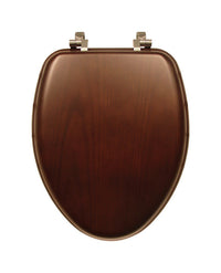 Mayfair  Elongated  Walnut  Wood  Toilet Seat