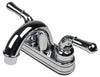 Ultra Faucets Non-Metallic Polished Chrome Centerset Bathroom Sink Faucet 4 in.