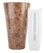 It's Exciting Lighting IEL-2464G 6" X 3" X 10"  Burlwood LED Indoor/Outdoor Battery Powered Wall Sconce