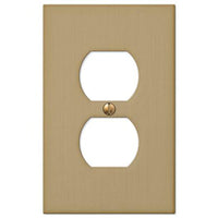 Amerelle Elan Brushed Bronze 2 gang Die-Cast Metal Duplex Wall Plate 1 pk