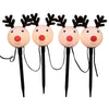 Celebrations Clear Blow Mold Reindeer Heads Incandescent Pathway Decor 24 H x 12 W in.