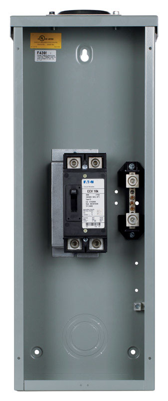 Eaton 2-Pole Outdoor Plug-In Mobile Home Breaker Panel 200A 120/240V