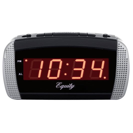 La Crosse Technology Equity 2.5 in. Black Alarm Clock LED Plug-In