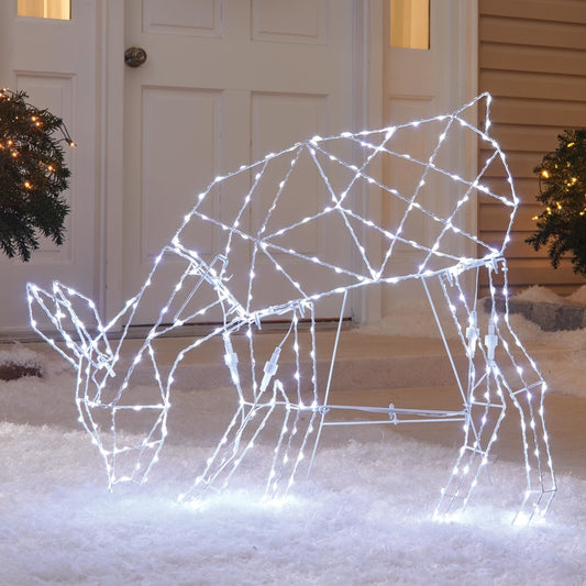 Celebrations  LED  Cool White  Lighted Feeding Deer  Yard Decor