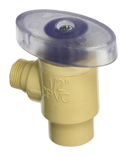 KBI 1/2 in.   CTS  T X 3/8 in.   D Compression  CPVC Valve