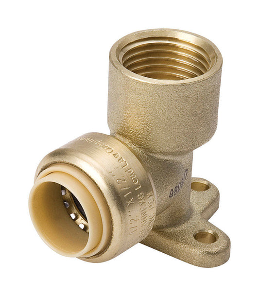 BK Products ProLine 1/2 in.   Push  T X 1/2 in.   D FPT  Brass Elbow