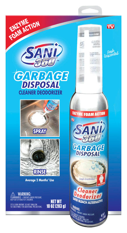 Sani 360 As Seen on TV Foam/Gel Garbage Disposal Cleaner 10 oz.