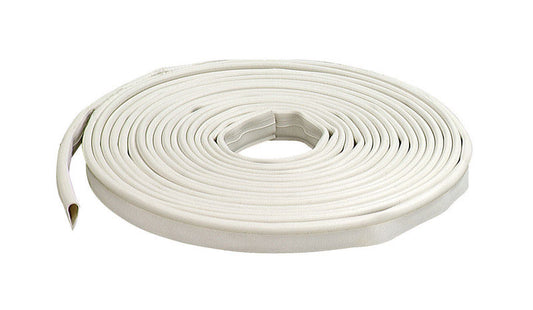 M-D White Silicone Weatherstrip For Doors 20 ft. L X 1/4 in.