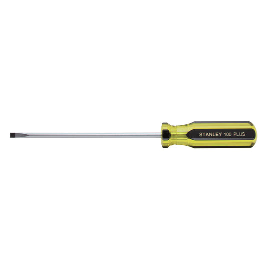 Stanley 100 Plus 3/16 in. X 6 in. L Slotted Cabinet Screwdriver 1 pc