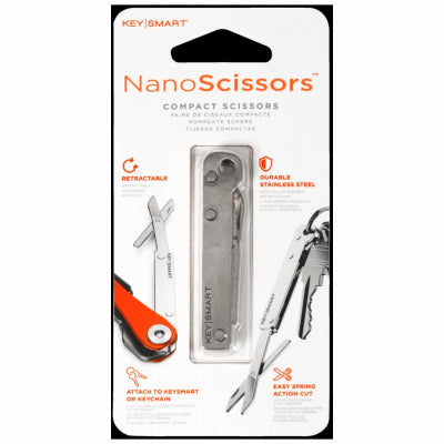NanoScissors Compact Scissors, Red, Spring Action Cutting Design