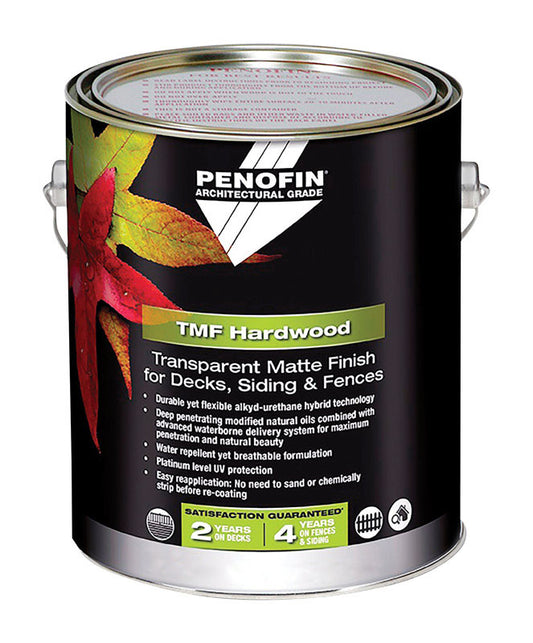Penofin TMF Hardwood Transparent Matte Natural Water-Based Wood Stain 1 gal. (Pack of 4)