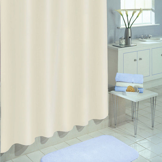 Excell 70 in.   H X 72 in.   W Ecru Solid Shower Curtain Liner Vinyl