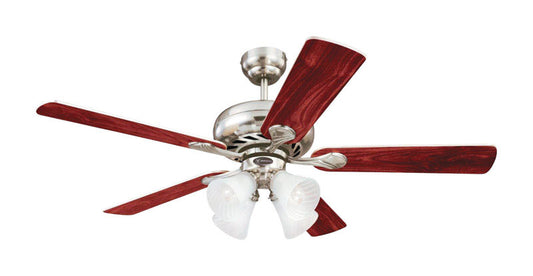 Westinghouse  Swirl  52 in. Brushed Nickel  Indoor  Ceiling Fan