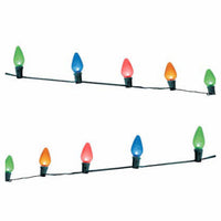 Faceted Oversized LED C-Bulb Light String, Multi-Color, Green Wire, 20-Ct.
