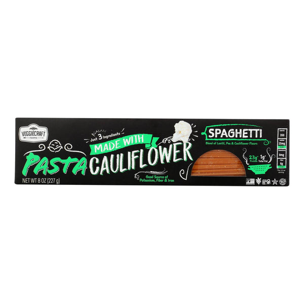Veggiecraft - Pasta con espaguetis y coliflor - Caja de 12 unidades de 8 oz