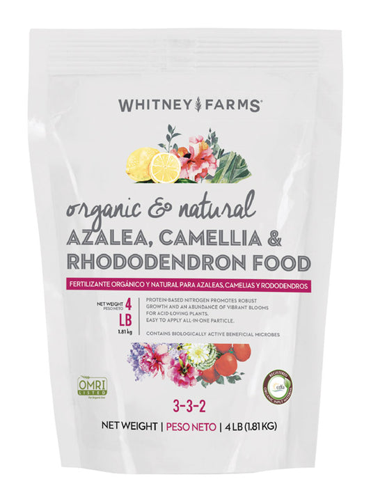 Whitney Farms Azalea, Camellia & Rhododenron Granules Organic Plant Food 4 lb.