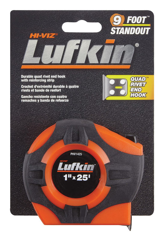 Lufkin P1000 Series 25 ft. L X 1 in.   W Hi-Viz Tape Measure 1 pk