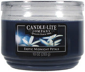 Candle Lite 1879055 10 Oz 3-Wick Exotic Midnight Petals Everyday Jar Candle (Pack of 4)