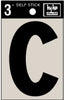 Hy-Ko 3 in. Black Vinyl Letter C Self-Adhesive 1 pc. (Pack of 10)