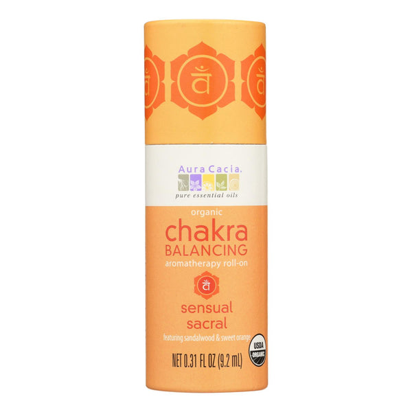 Aura Cacia - Organic Chakra Balancing Aromatherapy Roll-on - Sensual Sacral - .31 oz