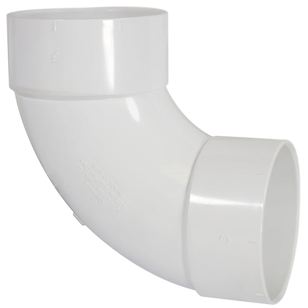 Codo sanitario de 90° de PVC blanco Genova Pipe 42830 3