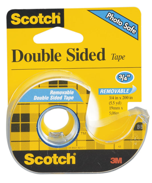 3M 238 3/4" x 200" Scotch® Double Sided Removable Tape                                                                                                