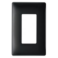 Legrand Radiant Black 1 gang Polycarbonate Screwless Wall Plate 1 each