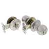 Ultra Security Satin Nickel Deadbolt and Entry Door Knob KW1 1-3/4 in.