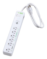 Protector contra sobretensiones WiFi Woods WiOn 900 J de 4 pies de largo y 6 tomas de corriente