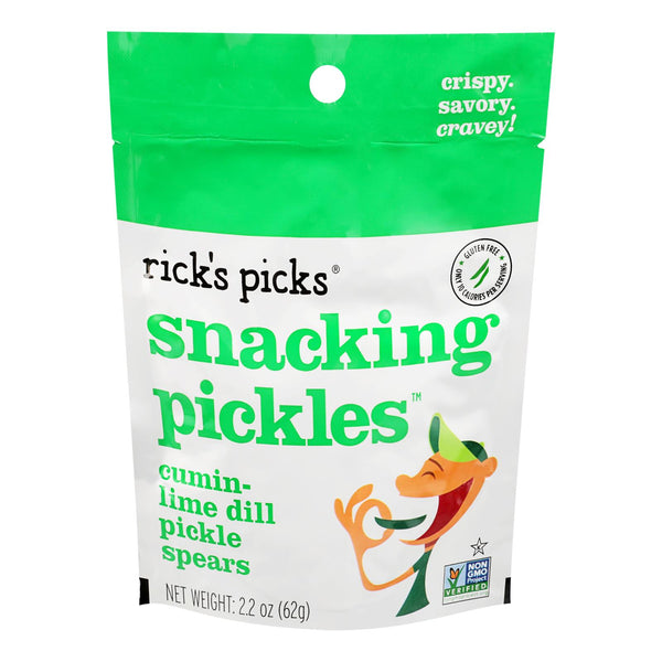 Picks de Rick - Pickle Spears Comino y lima - Caja de 12 - 2.2 OZ (paquete de 12)
